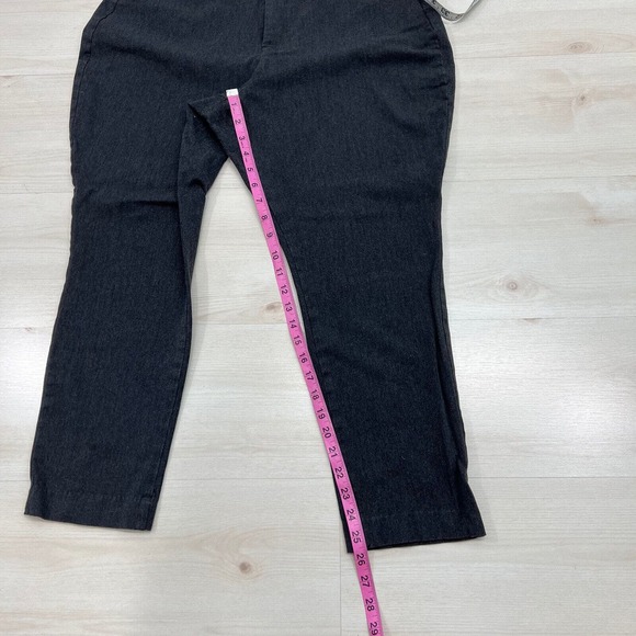 Old Navy High Rise Pixie Curvy Pants Womens 16 Gray Chino Secret Smooth Pockets - Picture 7 of 9